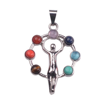 Charme Bouddha Yoga Méditation Chakra en argent Sterling pendentif cadeaux